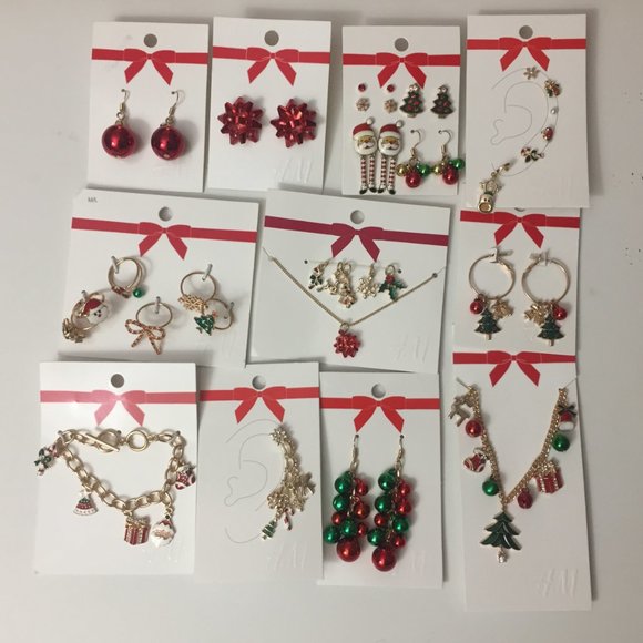 &M Climbing Earring Xmas NWT Christmas Tree Candy Cane Snowflake Bow Star - Picture 4 of 5